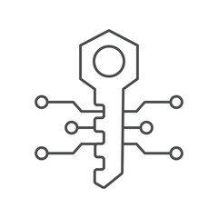 Digital Key thinline icon , vector, pixel perfect, illustrator file 

