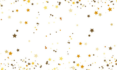 gold stars confetti, Falling magic glitter confetti, golden dust. Modern Design elements or decoration, PNG	