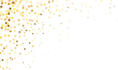 gold stars confetti, Falling magic glitter confetti, golden dust. Modern Design elements or decoration, PNG	