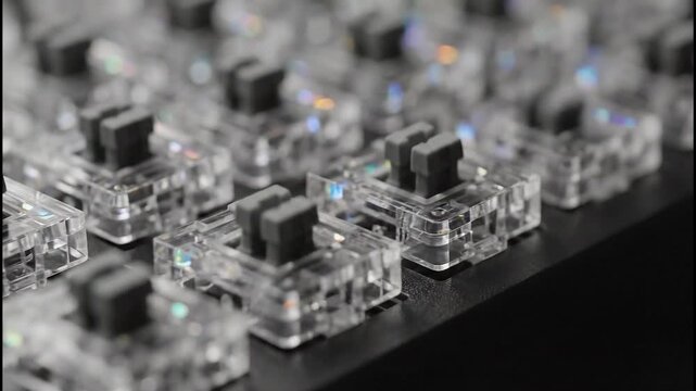 Macro Capture, Mechanical Keyboard, Home Office, Photography, Close-Up, Detailed View, Technology and Design