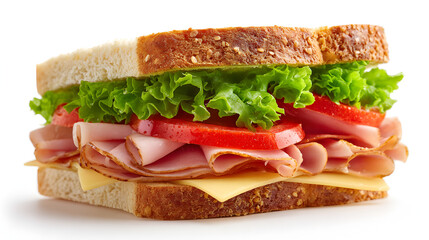 sandwich with ham and vegetables 