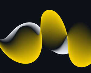 bright yellow fluid abstract smooth gradient design