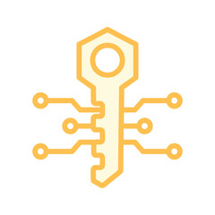 Digital Key duotone line icon , vector, pixel perfect, illustrator file 
