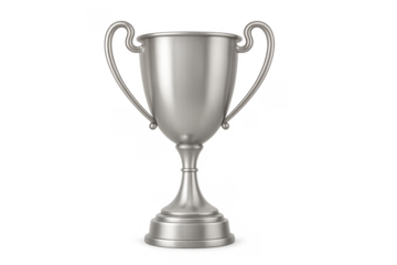 Silver trophy cup representing winning achievement and competition