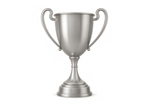 Silver trophy cup representing winning achievement and competition - Powered by Adobe