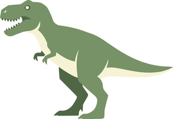Naklejka premium Simple Geometric Tyrannosaurus Rex Dinosaur Full Body Illustration