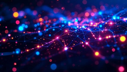 Abstract Data Network: Glowing Digital Connectivity Background
