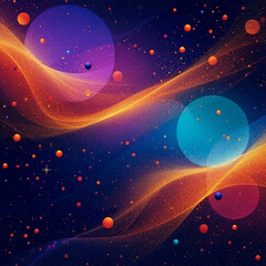 Cosmic Dance: A Symphony of Light and Spheres