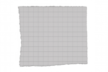 Graph paper torn sheet for planning and making notes, blank grid background for writing and design