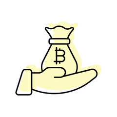 Loan  color shadow thinline icon , vector, pixel perfect, illustrator file  
