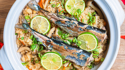 さんまの炊き込みご飯