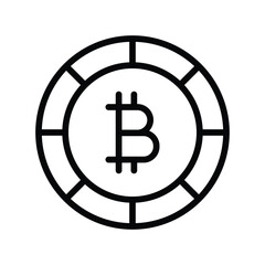 Cryptocurrency line icon , vector, pixel perfect, illustrator file 
