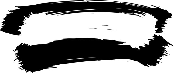 grunge brush frame with ink