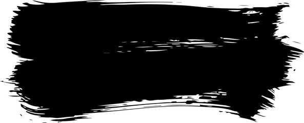 grunge brush frame with ink