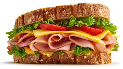 sandwich with ham and vegetables 