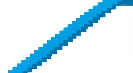 Blue Staircase Abstract Background.