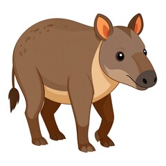 Cartoon tapir profile