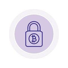 Bitcoin Security color circle icon , vector, pixel perfect, illustrator file 
