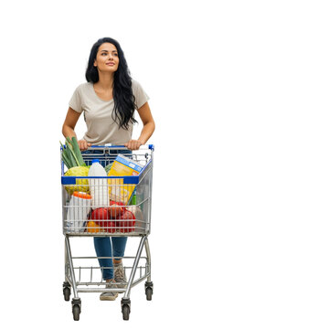 woman with shopping cart