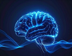 Obraz premium Digital Mind Concept – Neural Data Visualization