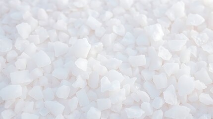 Close up of white salt crystals for background or texture.