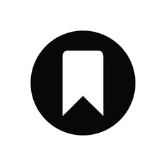 Minimal Black Bookmark Save Icon in Circle