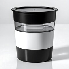 Black and clear tumbler