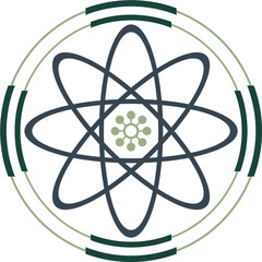 Scientific Innovation and Nanotechnology Symbols, Modern Atomic Orbital Design