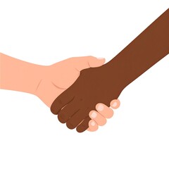 Diverse hands shaking