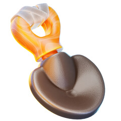 shovel 3d render icon, construction illustration