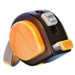 tape measure 3d render icon, construction illustration