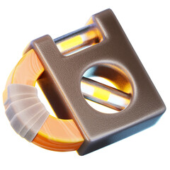 waterpass 3d render icon, construction illustration