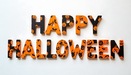 Celebrate the spooky season with vibrant, playful Halloween letters featuring pumpkins and bats, perfect for festive decorations and party invitations.