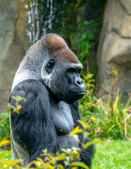 Silverback gorilla portrait