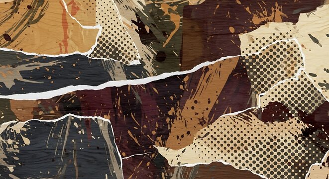 Abstract Collage Art Piece.