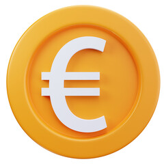 Euro Golden Coin Symbol
