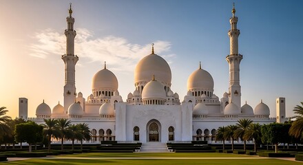 Grand Mosque of Abu Dhabi Architectural Beauty.