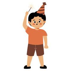 Sparkler Kid Illustration
