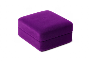 Purple velvet jewelry ring gift box present