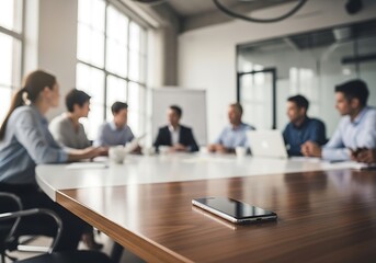 Business Meeting in Modern Office.