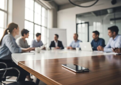 Business Meeting in Modern Office.