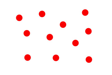 Red dots scattered on a transparent background