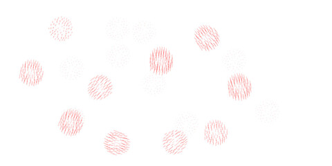Abstract pattern of red dots isolated on transparent background