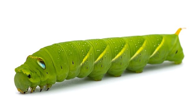Close-up green caterpillar