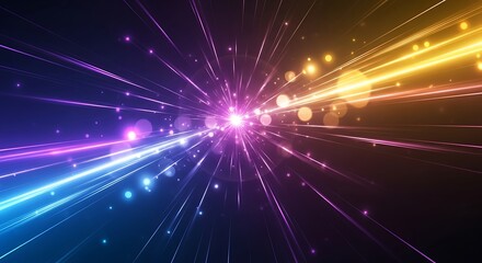 Naklejka premium Abstract Colorful Energy Burst.