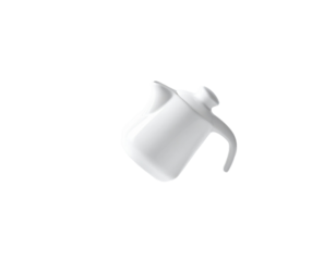 Floating Handheld Milk Frother Isolated on White Background