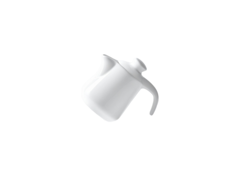 Floating Handheld Milk Frother Isolated on White Background