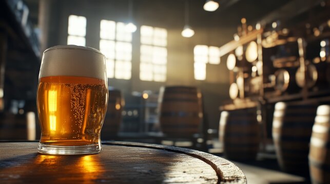 Craft beer tasting event local brewery beverage photography rustic interior close-up view artisanal experience
