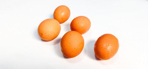 easter eggs on a white background