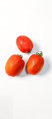 tomatoes on a white background